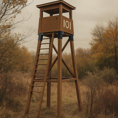 Deer Stand Brackets 4x4 side angle highlighting 98° stability design for balance