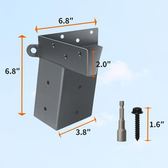 Deer Stand Brackets close-up of black powder coating for corrosion resistance