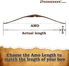 Deerseeker bowstring Flemish D97 length guide shows AMO vs actual length for proper fit