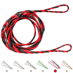 Deerseeker bowstring Flemish D97 close-up of twisted fibers for durable longbow performance