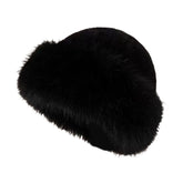 Deevoka Cossack Hat front view in black, stylish warmth for winter outings