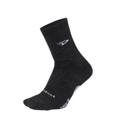 DEFEET Woolie Boolie 4-Inch Charcoal sock, warm and durable daily wear.