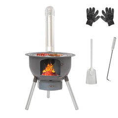 DEIGEHJRE multifunction stove full view, sturdy three-leg base ideal for outdoor family cooking