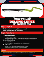Largemouth bass attracted to a Delong Lures weedless swimbait in clear water