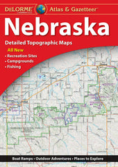 Delorme Atlas & Gazetteer Nebraska map detail aids precise navigation for outdoor adventures.