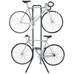 Delta Rugged Two Bike Rack front view, space-saving leaning design for two bikes
