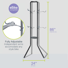 Delta Rugged Two Bike Rack in use on a wall, holding bikes securely
