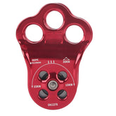 Demeras climbing pulley side-view showing smooth rope flow for safe ascents