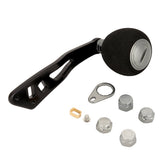 Demeras fishing reel handle with black-silver EVA knob for low-reel replacement