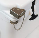 DENY LidLock on YETI Tundra 35qt installed for enhanced anti-theft security outdoors.