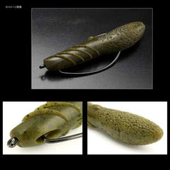 DEPS Cover Scat 3.5 inch Green Pumpkin — rear bulb imitates crawfish texture and vibration underwater.