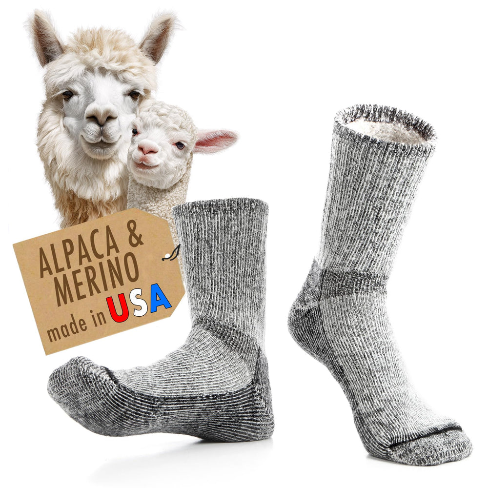 Desert Breeze Alpaca Merino Crew Socks close-up with cushioned knit for all-day comfort.