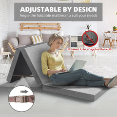 Desque Trifold Mattress unfolded on the floor for comfortable sleep.