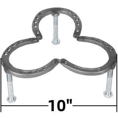 Desyeryamimi tripod on a stable-base supports heavy cast iron pots.