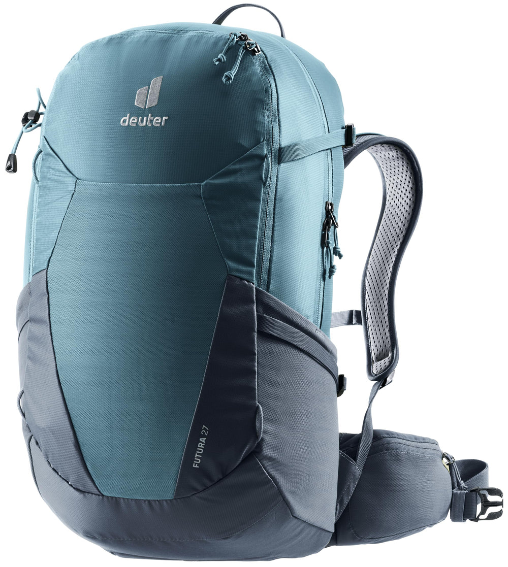 Deuter aircomfort mesh-back system for cooler hiking comfort.