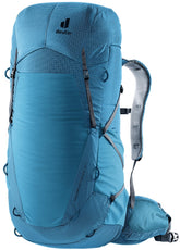 Deuter Aircontact Ultra 50+5L front view showing fit for long hikes.