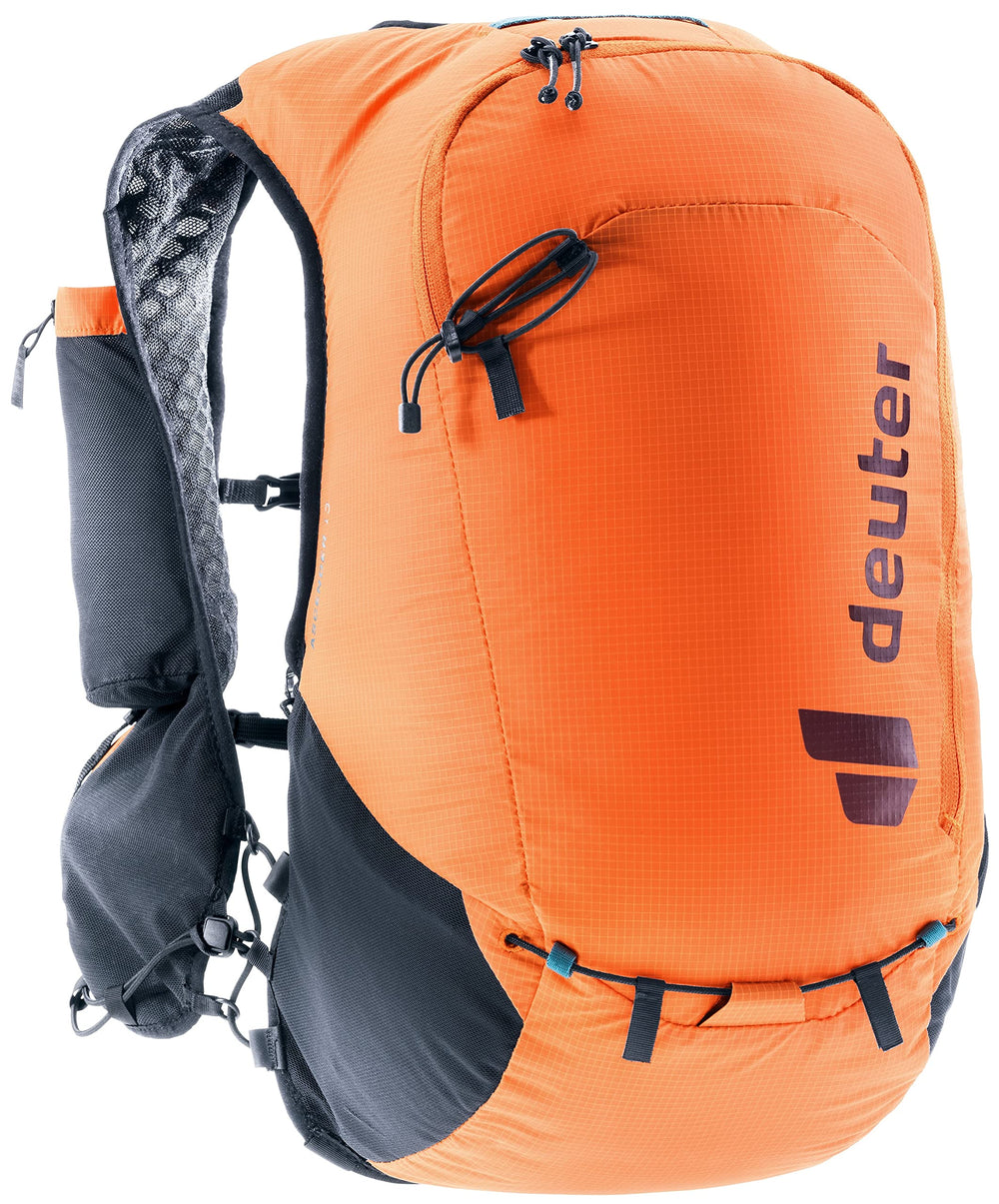 Deuter Ascender 13L backpack front view demonstrating trail-ready compact design for long-day comfort.