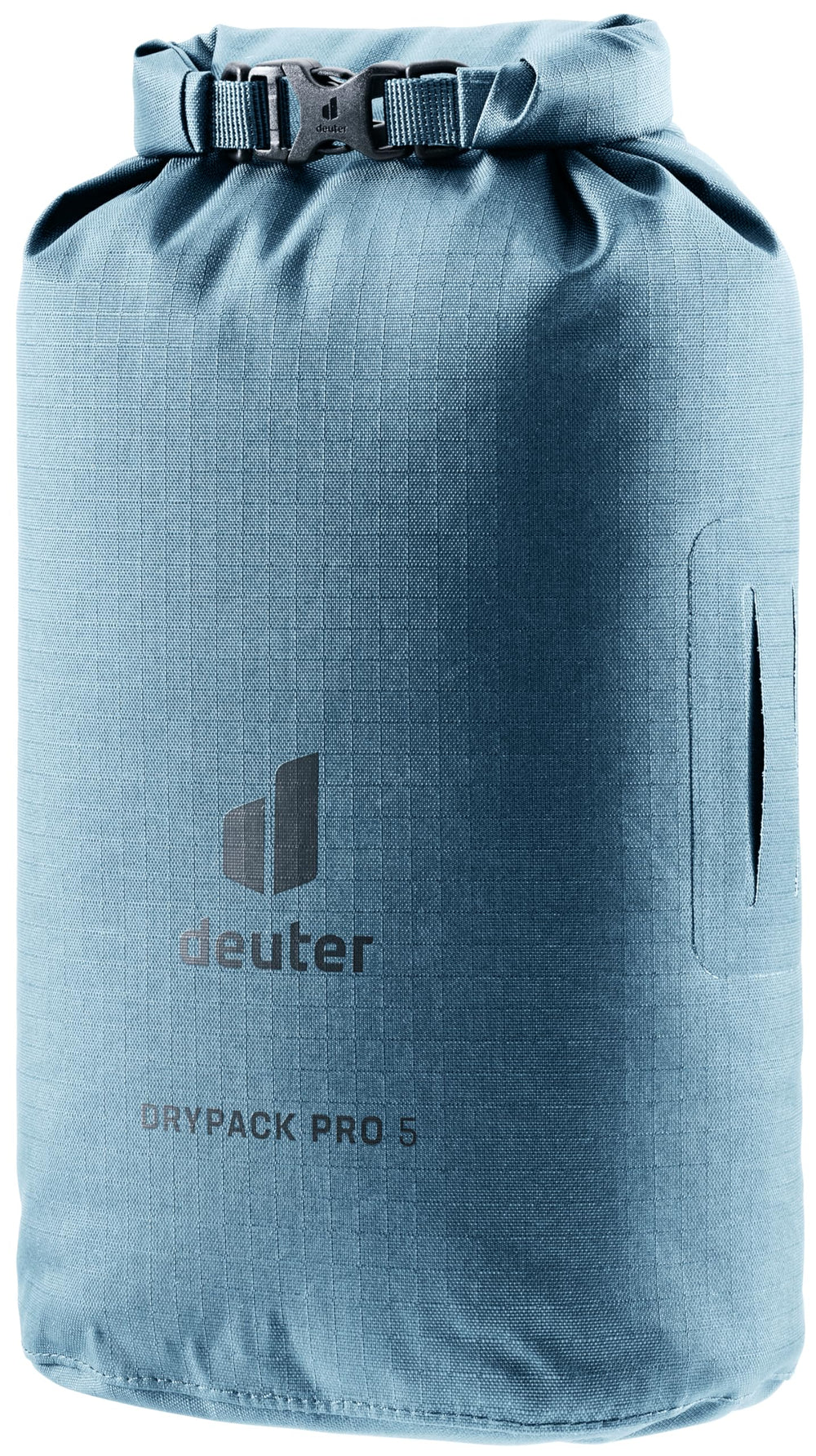 Deuter Drypack Pro 5L roll-top closure for secure waterproof storage on hikes.