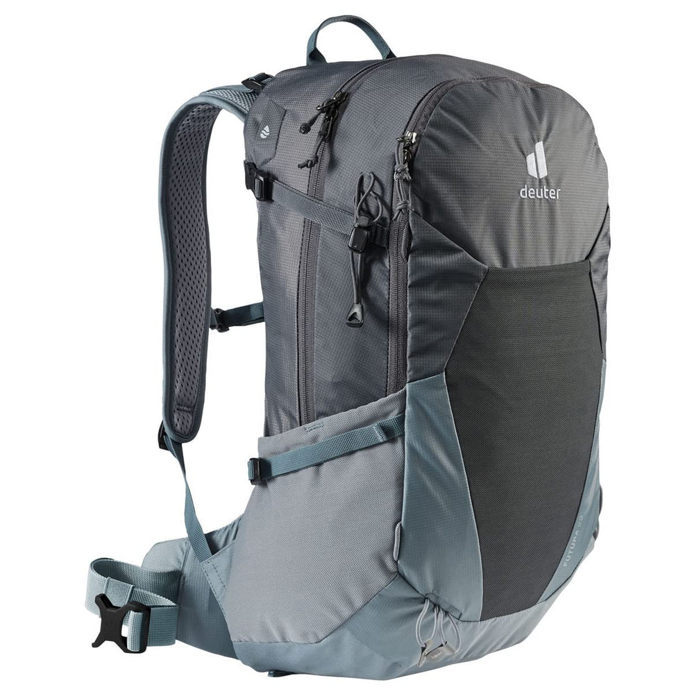 Deuter Futura 23 aircomfort mesh back for cooling ventilation on hikes.