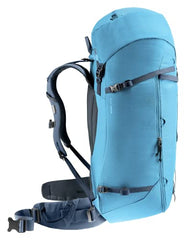 Deuter Guide 44+8 detachable hip fins for a secure fit during steep approaches.
