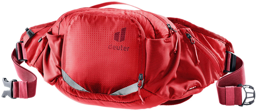 Deuter Pulse 5 bike hip bag side view showing ergonomic fit for active rides.