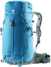 Deuter Trail 24L backpack showing airflow system for cool back ventilation on climbs.