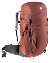 Deuter Trail Pro 34 SL women's backpack from a full back view showing secure fit