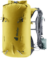 Deuter Vertrail 16L alpine backpack front view highlights lightweight, fast-hiking design.