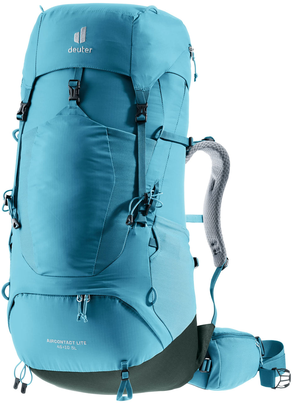 Deuter Aircontact Lite 45-10 front view for easy trail access