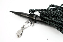 Dev Fishing teaser rod outrigger dredge pole shows 1.133 inch ferrule for solid connections.