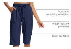 DEVOROPA adjustable drawstring waistband ensures secure fit during activity