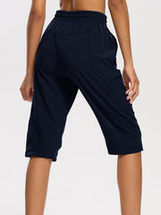DEVOROPA hiking shorts back view showing knee-length flexibility for mobility