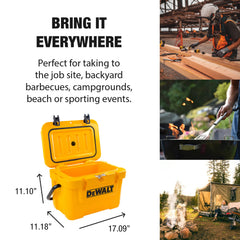 DEWALT DXC10QT interior-with-ice showcases reinforced insulation for long-lasting chill