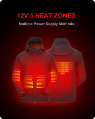 DEWBU heated jacket back view with full warmth coverage