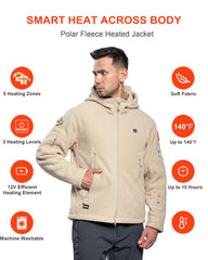 DEWBU heated jacket windproof 3D hood ready for windy days