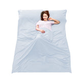 dgdgbaby sleeping bag liner blue fold-pocket for compact travel comfort