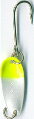 Dick Nite 090 Spoon Pearl Chartreuse head, versatile lure for casting and trolling.