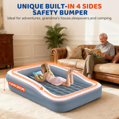 DICOLIN bed uses puncture-resistant PVC for durable outdoor and indoor use.