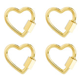 DICOSMETIC heart screw carabiner keychain with brass finish for secure DIY attachments.