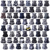 Didaey 60-pcs neck gaiter set with varied designs for sun and dust protection