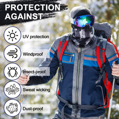 Didaey US-flag pattern gaiter, stylish sun and dust protection during activities.