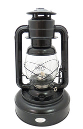 Dietz #2500 Jupiter Lantern front view in black for reliable camping lighting.