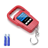 Digital fish scale hanging scale with 110lb/50kg red
