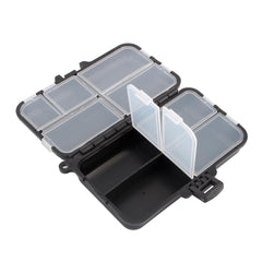 Dilwe fishing box with transparent lids for quick content visibility.