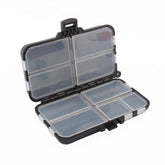 Dilwe fishing tackle box with 9 compartments for organized rigs and baits.