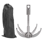 Dilwe foldable grappling hook with 4 claws, up to 1102 lb capacity for versatility.