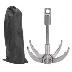 Dilwe foldable grappling hook with 4 claws, up to 1102 lb capacity for versatility.