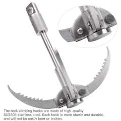 Dilwe grappling hook folded compactly for easy packing.