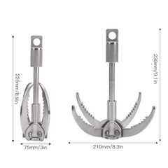 Dilwe SUS304 stainless steel grappling hook designed for rugged outdoor use.