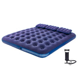 DIMAR GARDEN king-size camping air mattress with pillow for comfortable outdoor sleep.